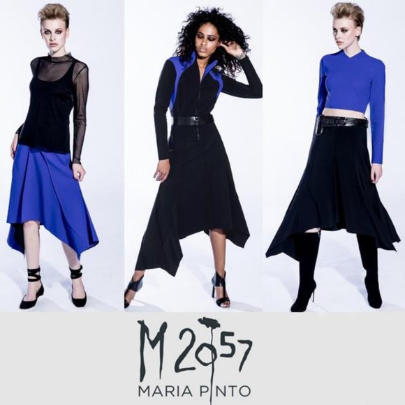 NWOT Maria Pinto M2057 Gabi Skirt, Blue, Sz S - Picture 2 of 4